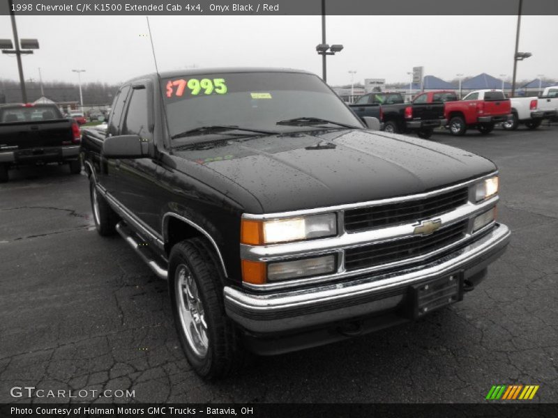 Onyx Black / Red 1998 Chevrolet C/K K1500 Extended Cab 4x4