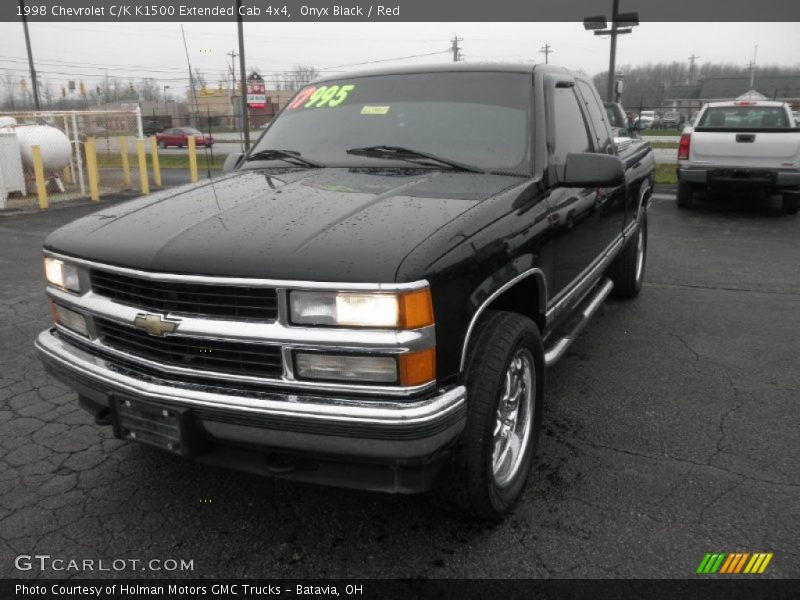 Onyx Black / Red 1998 Chevrolet C/K K1500 Extended Cab 4x4
