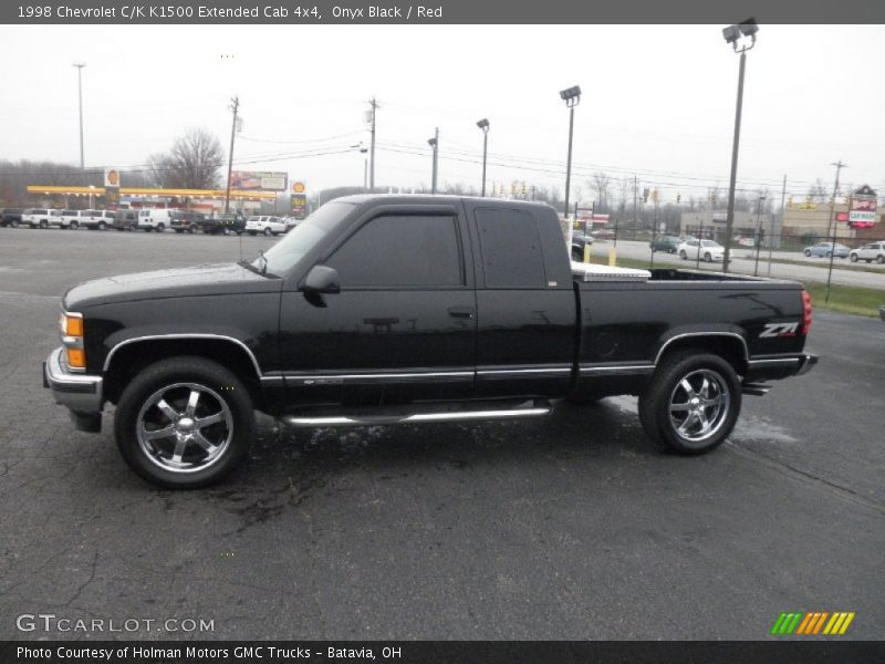 Onyx Black / Red 1998 Chevrolet C/K K1500 Extended Cab 4x4