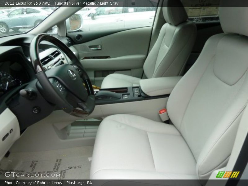 Tungsten Silver Metallic / Light Gray 2012 Lexus RX 350 AWD