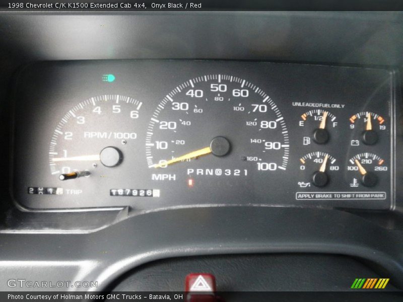 1998 C/K K1500 Extended Cab 4x4 K1500 Extended Cab 4x4 Gauges