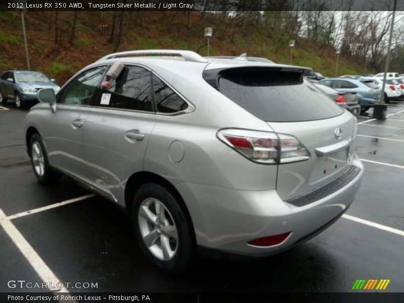 Tungsten Silver Metallic / Light Gray 2012 Lexus RX 350 AWD