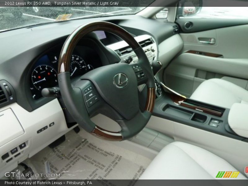 Tungsten Silver Metallic / Light Gray 2012 Lexus RX 350 AWD