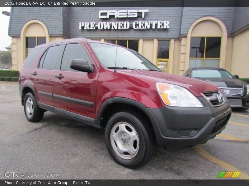 Chianti Red Pearl / Saddle 2003 Honda CR-V LX