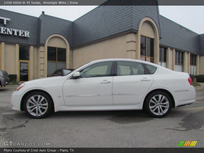 Moonlight White / Stone 2008 Infiniti M 45 Sedan
