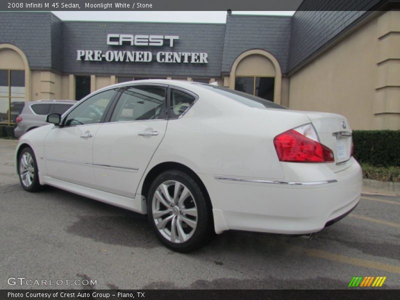 Moonlight White / Stone 2008 Infiniti M 45 Sedan