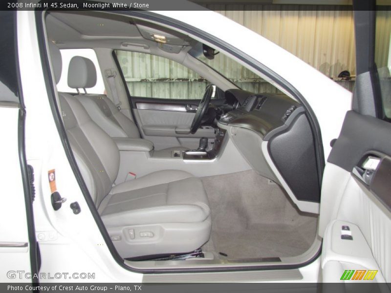 Moonlight White / Stone 2008 Infiniti M 45 Sedan