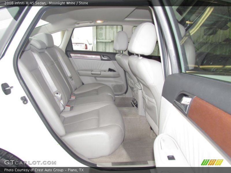Moonlight White / Stone 2008 Infiniti M 45 Sedan