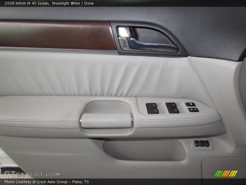 Moonlight White / Stone 2008 Infiniti M 45 Sedan