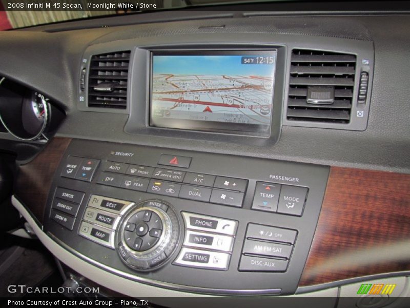 Moonlight White / Stone 2008 Infiniti M 45 Sedan