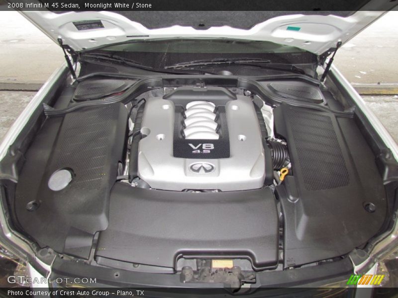 Moonlight White / Stone 2008 Infiniti M 45 Sedan