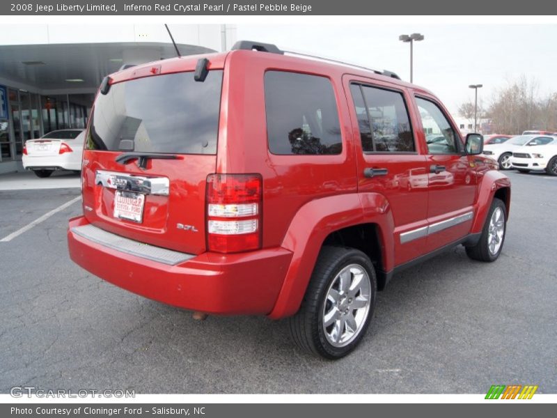 Inferno Red Crystal Pearl / Pastel Pebble Beige 2008 Jeep Liberty Limited
