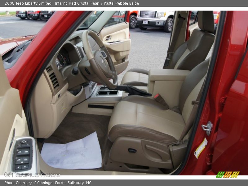 Inferno Red Crystal Pearl / Pastel Pebble Beige 2008 Jeep Liberty Limited