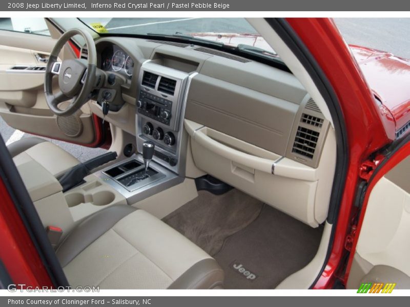Inferno Red Crystal Pearl / Pastel Pebble Beige 2008 Jeep Liberty Limited