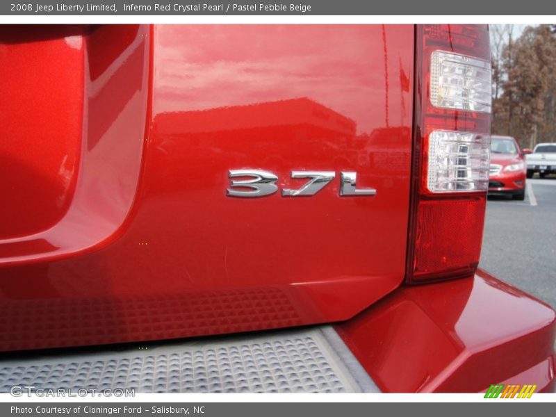 Inferno Red Crystal Pearl / Pastel Pebble Beige 2008 Jeep Liberty Limited