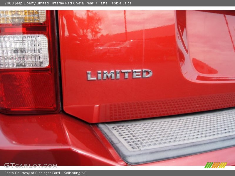 Inferno Red Crystal Pearl / Pastel Pebble Beige 2008 Jeep Liberty Limited