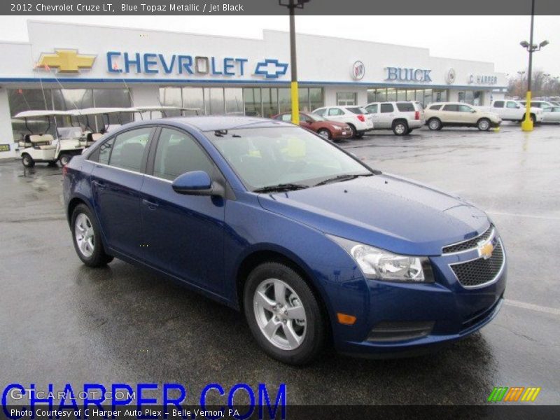 Blue Topaz Metallic / Jet Black 2012 Chevrolet Cruze LT