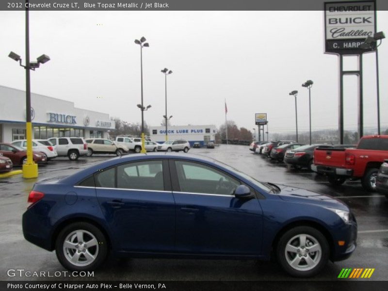 Blue Topaz Metallic / Jet Black 2012 Chevrolet Cruze LT