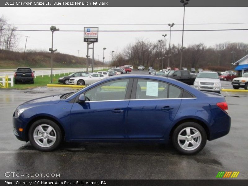 Blue Topaz Metallic / Jet Black 2012 Chevrolet Cruze LT