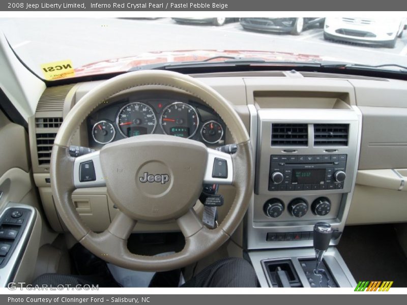Inferno Red Crystal Pearl / Pastel Pebble Beige 2008 Jeep Liberty Limited