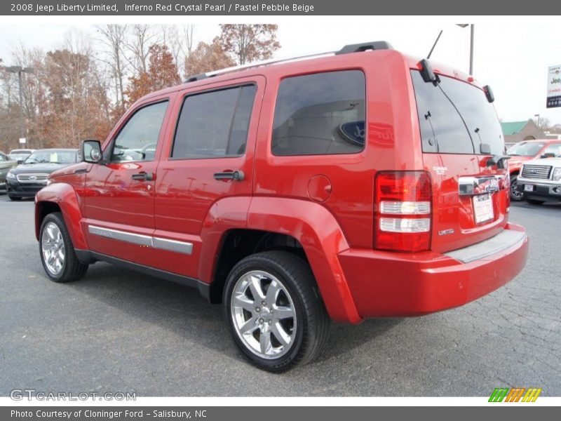 Inferno Red Crystal Pearl / Pastel Pebble Beige 2008 Jeep Liberty Limited