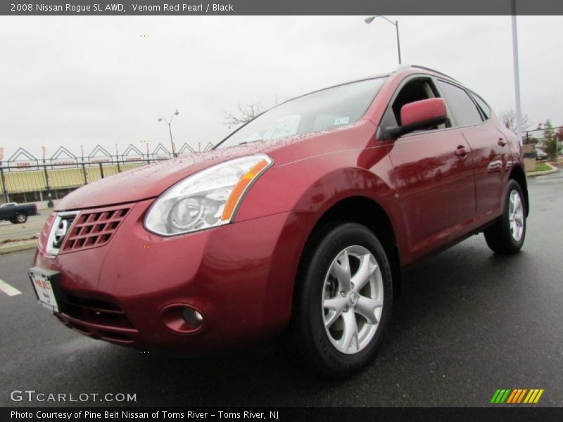 Venom Red Pearl / Black 2008 Nissan Rogue SL AWD