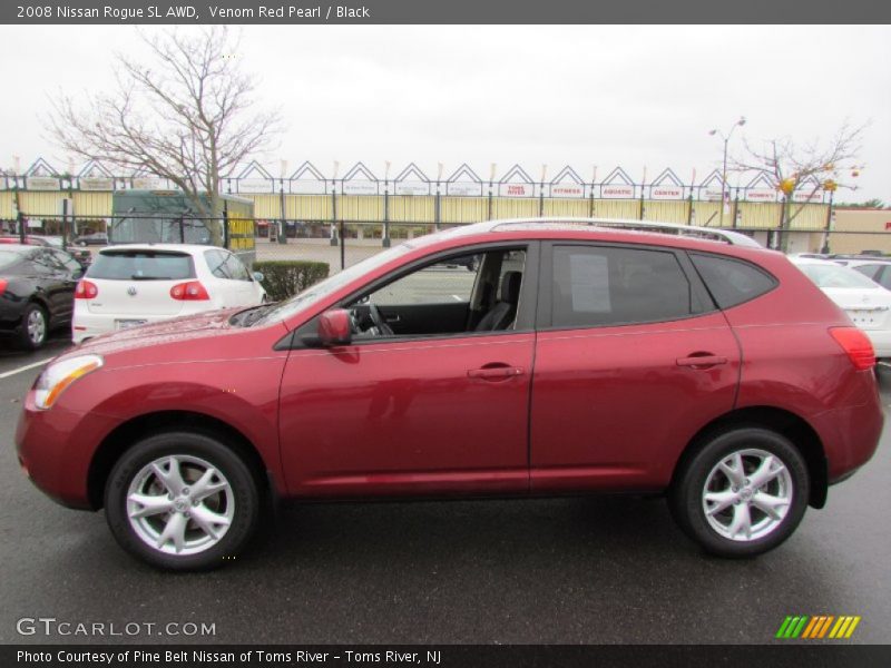 Venom Red Pearl / Black 2008 Nissan Rogue SL AWD