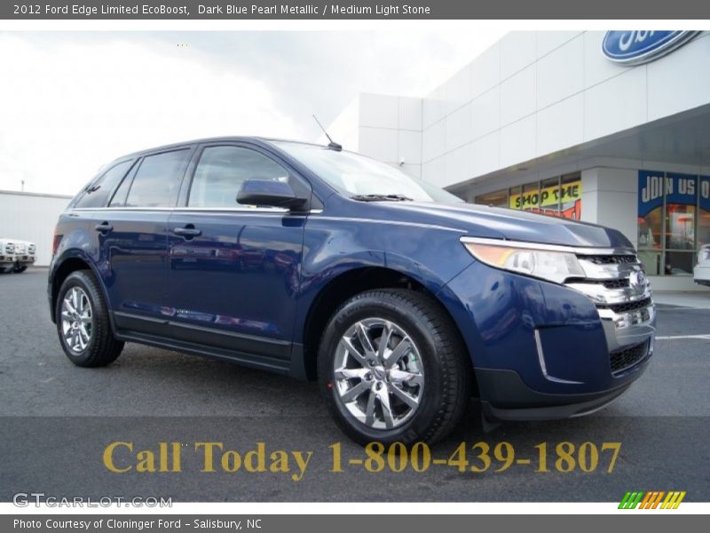 Dark Blue Pearl Metallic / Medium Light Stone 2012 Ford Edge Limited EcoBoost