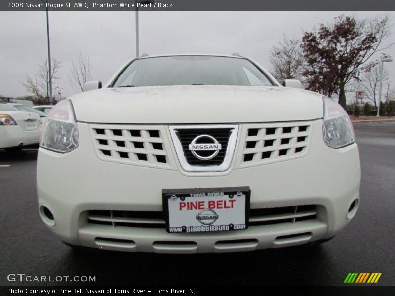 Phantom White Pearl / Black 2008 Nissan Rogue SL AWD