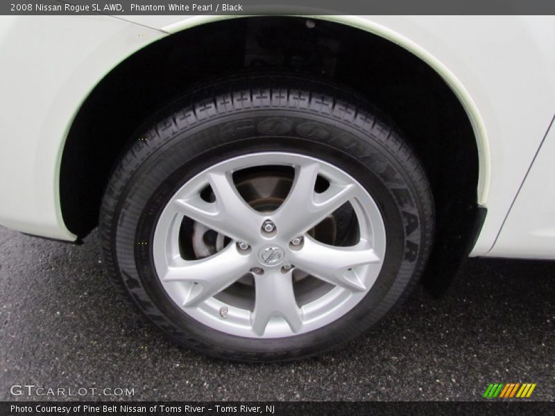 Phantom White Pearl / Black 2008 Nissan Rogue SL AWD