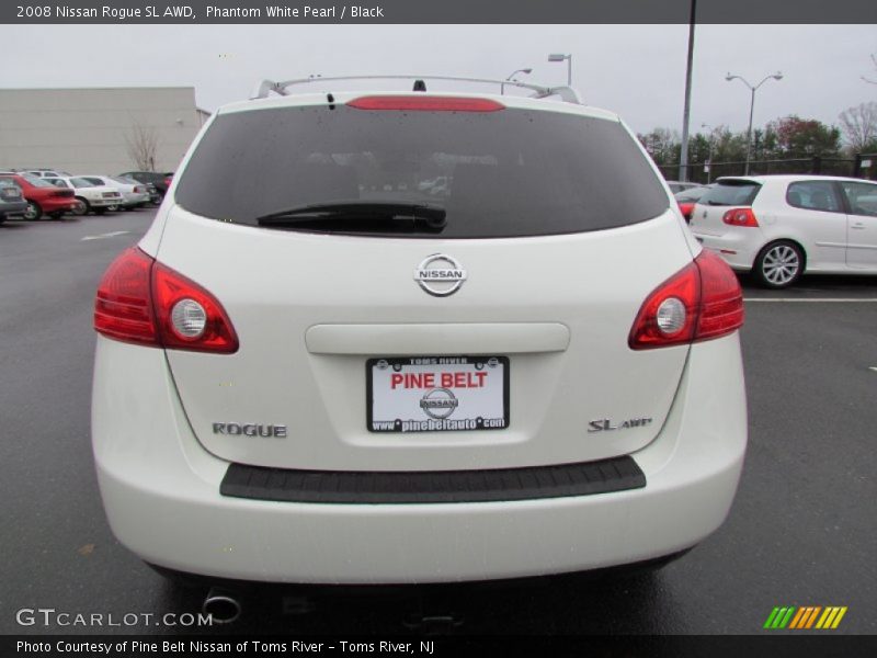 Phantom White Pearl / Black 2008 Nissan Rogue SL AWD