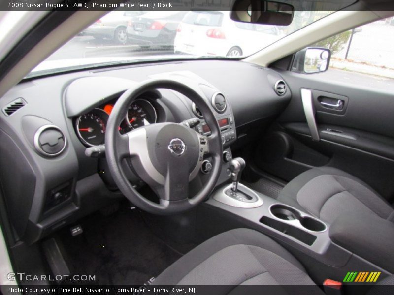 Phantom White Pearl / Black 2008 Nissan Rogue SL AWD