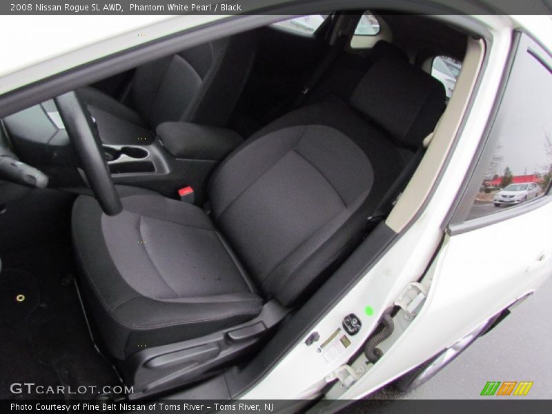 Phantom White Pearl / Black 2008 Nissan Rogue SL AWD