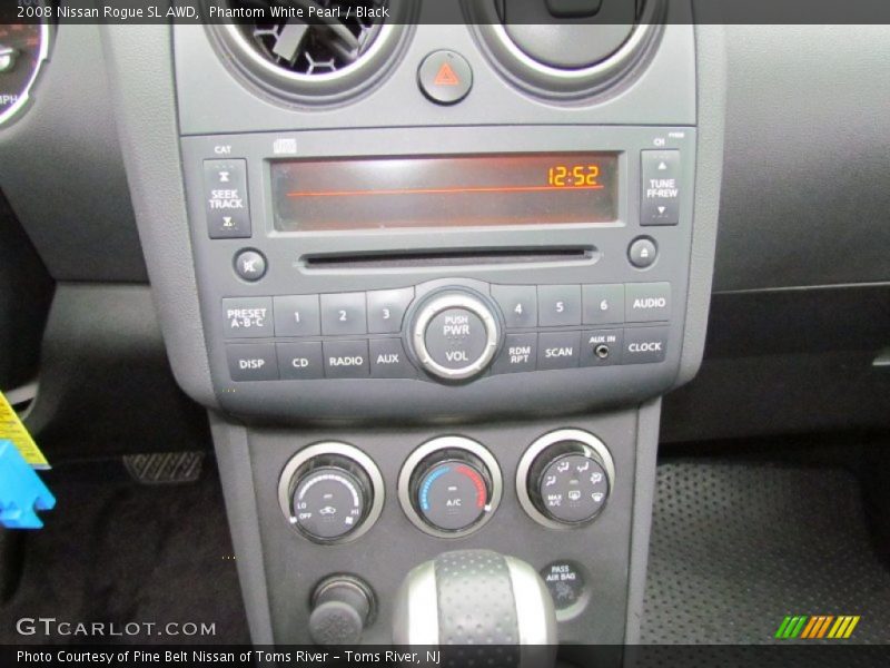 Phantom White Pearl / Black 2008 Nissan Rogue SL AWD