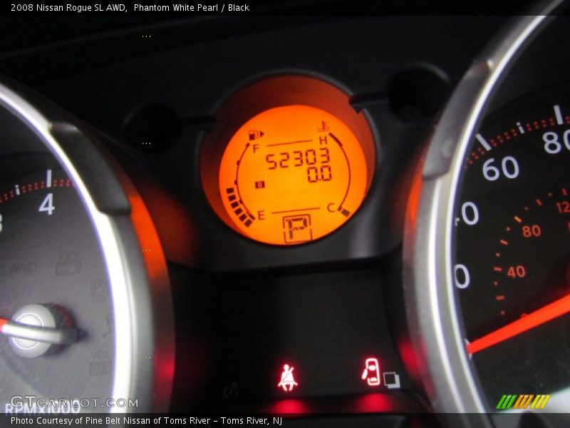 Phantom White Pearl / Black 2008 Nissan Rogue SL AWD
