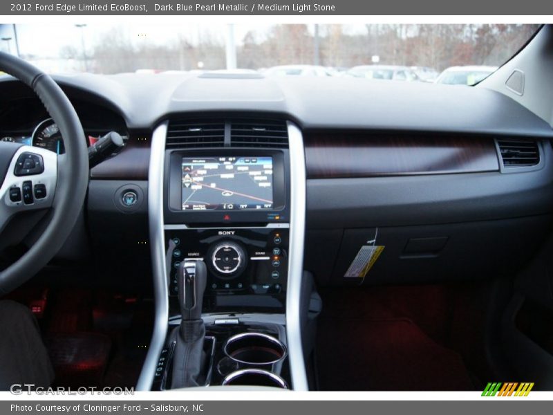 Dark Blue Pearl Metallic / Medium Light Stone 2012 Ford Edge Limited EcoBoost