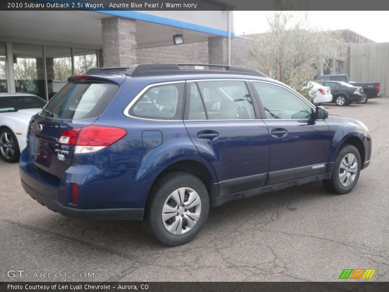 Azurite Blue Pearl / Warm Ivory 2010 Subaru Outback 2.5i Wagon