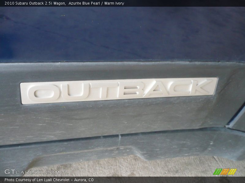 Azurite Blue Pearl / Warm Ivory 2010 Subaru Outback 2.5i Wagon