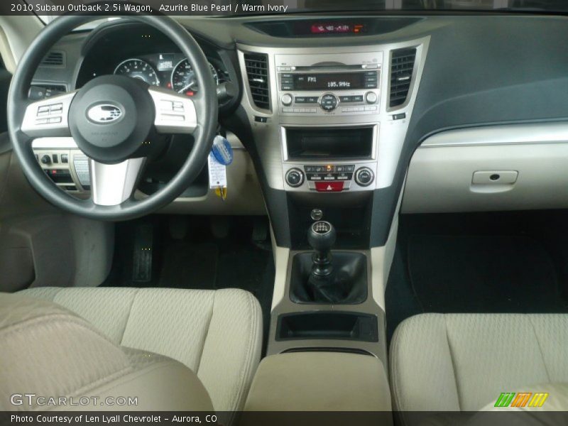 Azurite Blue Pearl / Warm Ivory 2010 Subaru Outback 2.5i Wagon