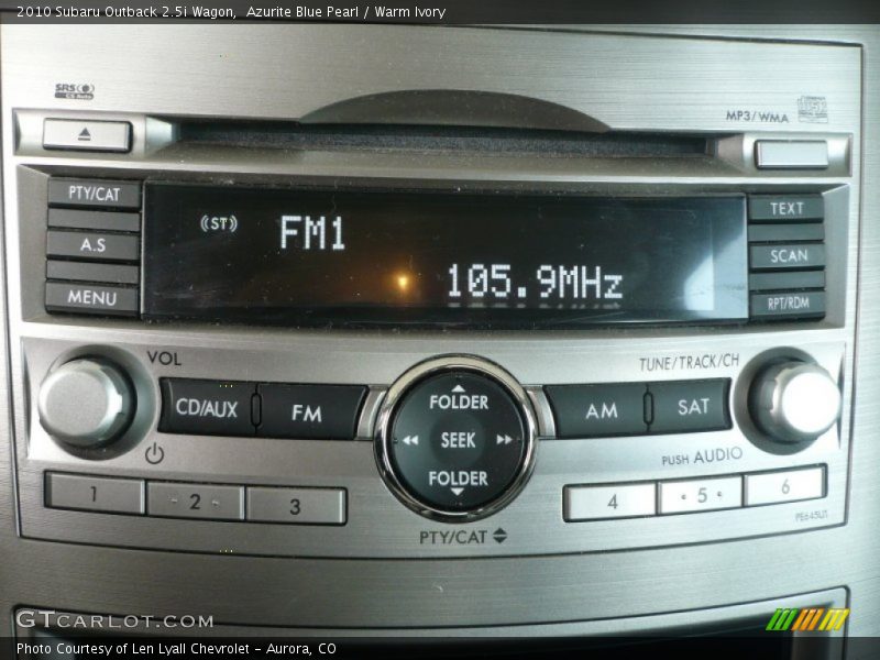 Audio System of 2010 Outback 2.5i Wagon