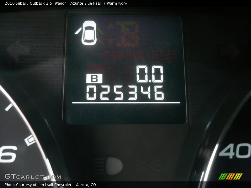 Azurite Blue Pearl / Warm Ivory 2010 Subaru Outback 2.5i Wagon