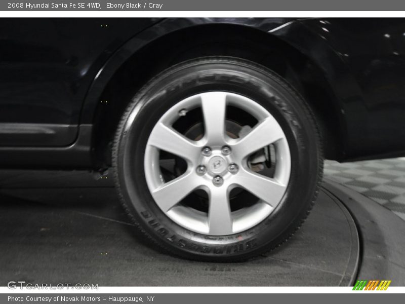 Ebony Black / Gray 2008 Hyundai Santa Fe SE 4WD