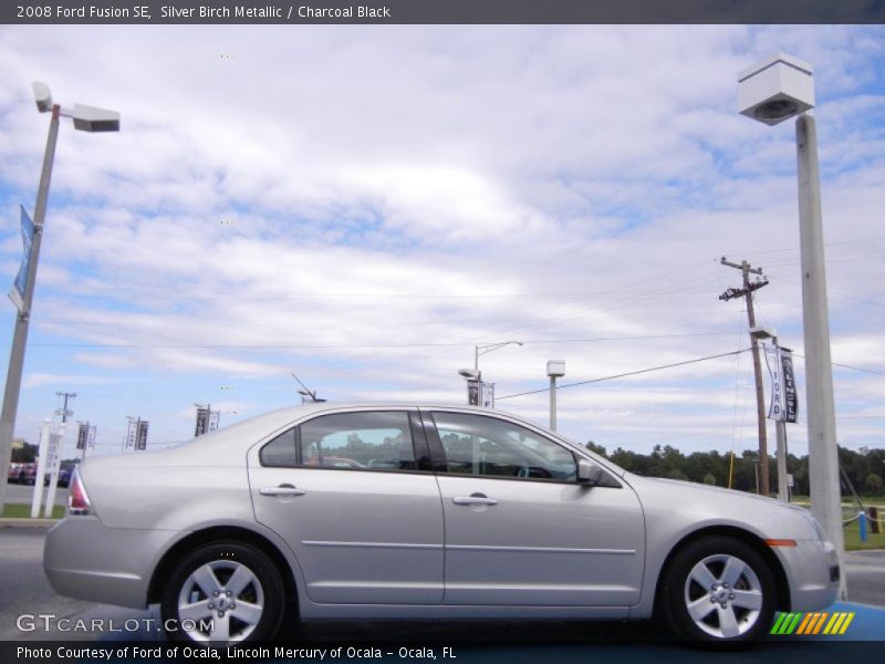 Silver Birch Metallic / Charcoal Black 2008 Ford Fusion SE