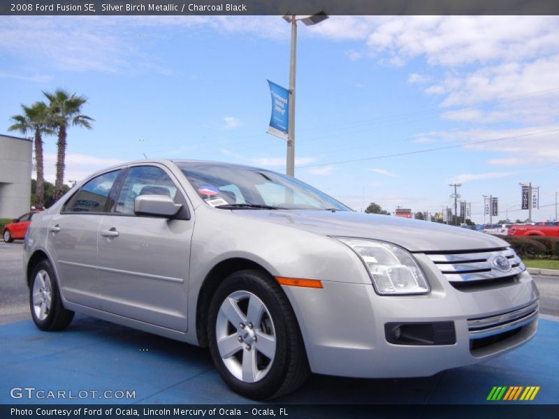 Silver Birch Metallic / Charcoal Black 2008 Ford Fusion SE