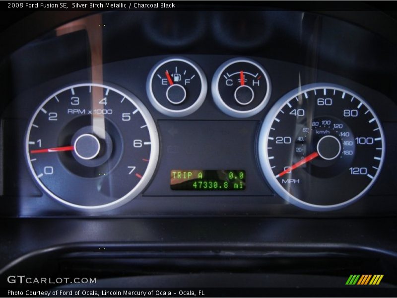Silver Birch Metallic / Charcoal Black 2008 Ford Fusion SE
