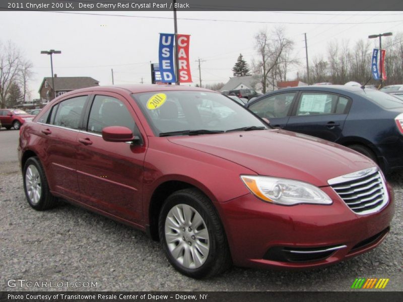 Deep Cherry Red Crystal Pearl / Black 2011 Chrysler 200 LX