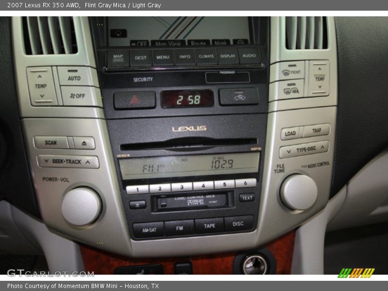 Flint Gray Mica / Light Gray 2007 Lexus RX 350 AWD