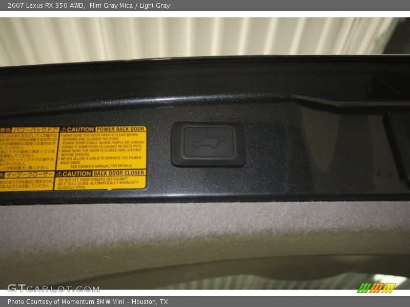 Flint Gray Mica / Light Gray 2007 Lexus RX 350 AWD