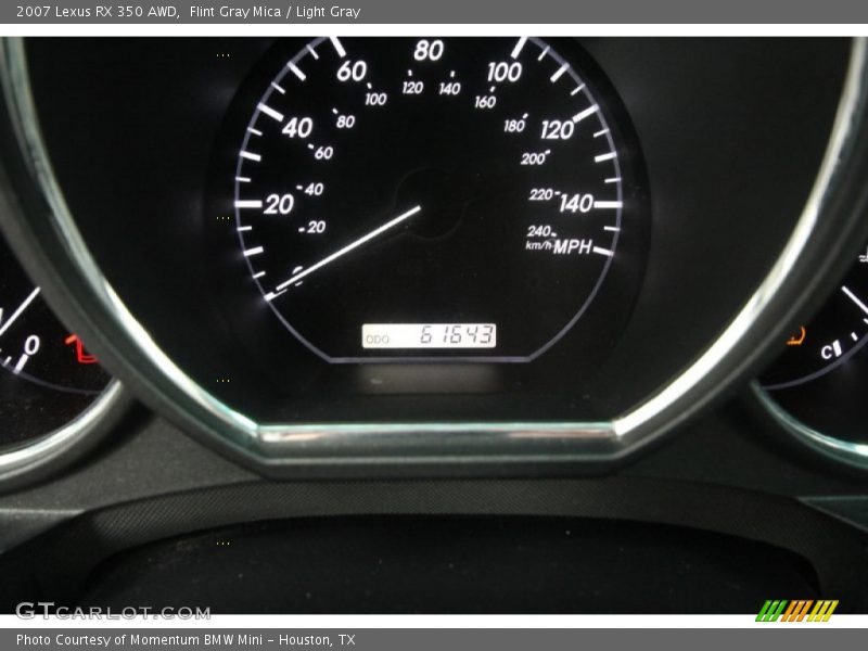 Flint Gray Mica / Light Gray 2007 Lexus RX 350 AWD