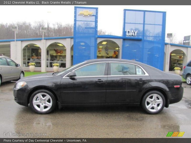 Black Granite Metallic / Titanium 2012 Chevrolet Malibu LS